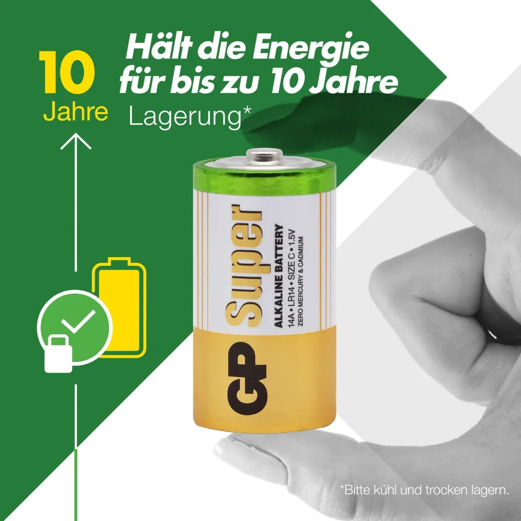 SUPER Baby C Alkaline Batterien - 2 Stück