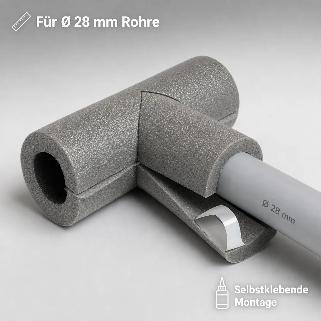 T-Stück, selbstklebende Isolierung Ø 28 mm x 13 mm