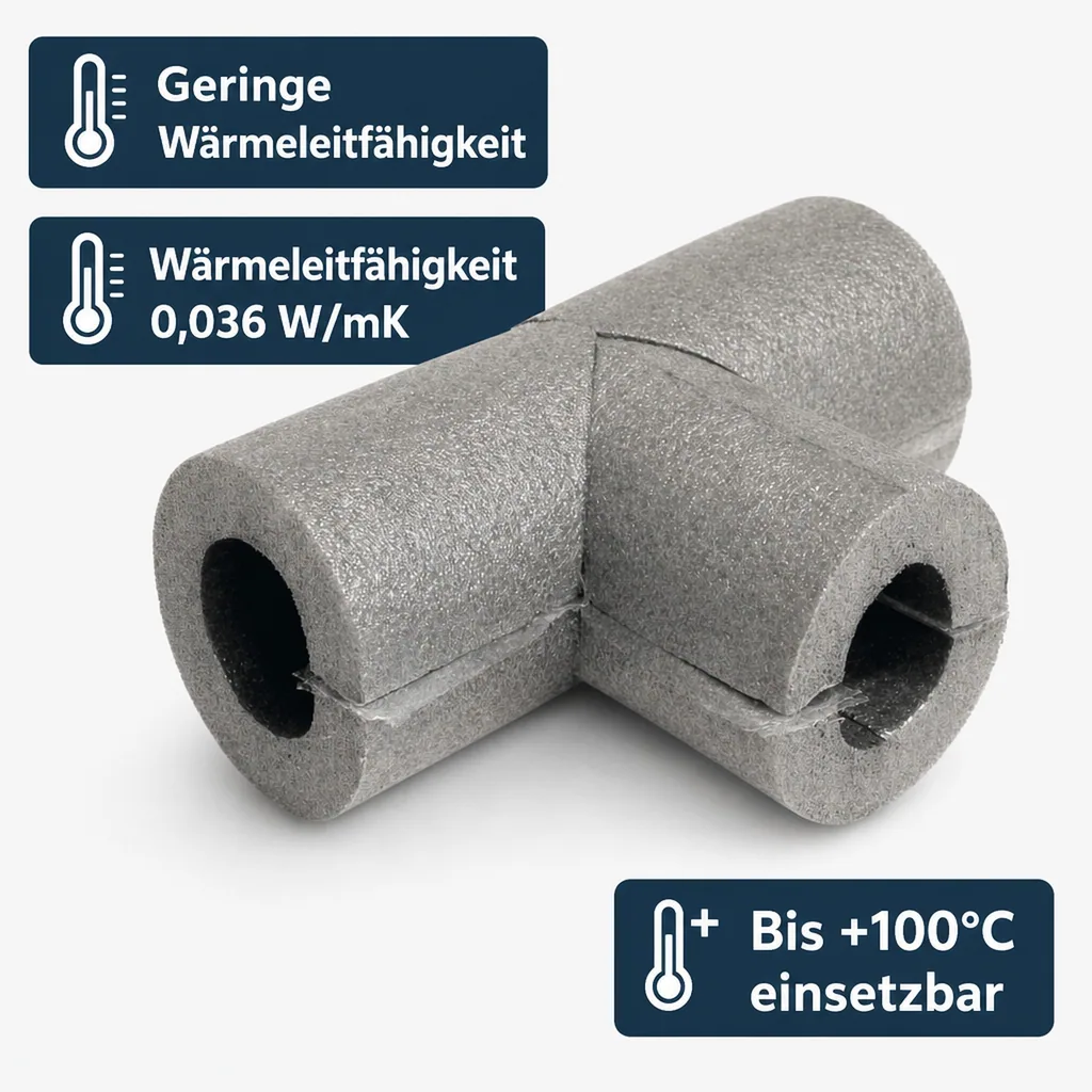 T-Piece, self-adhesive Ø 28 mm x 13 mm Insulation