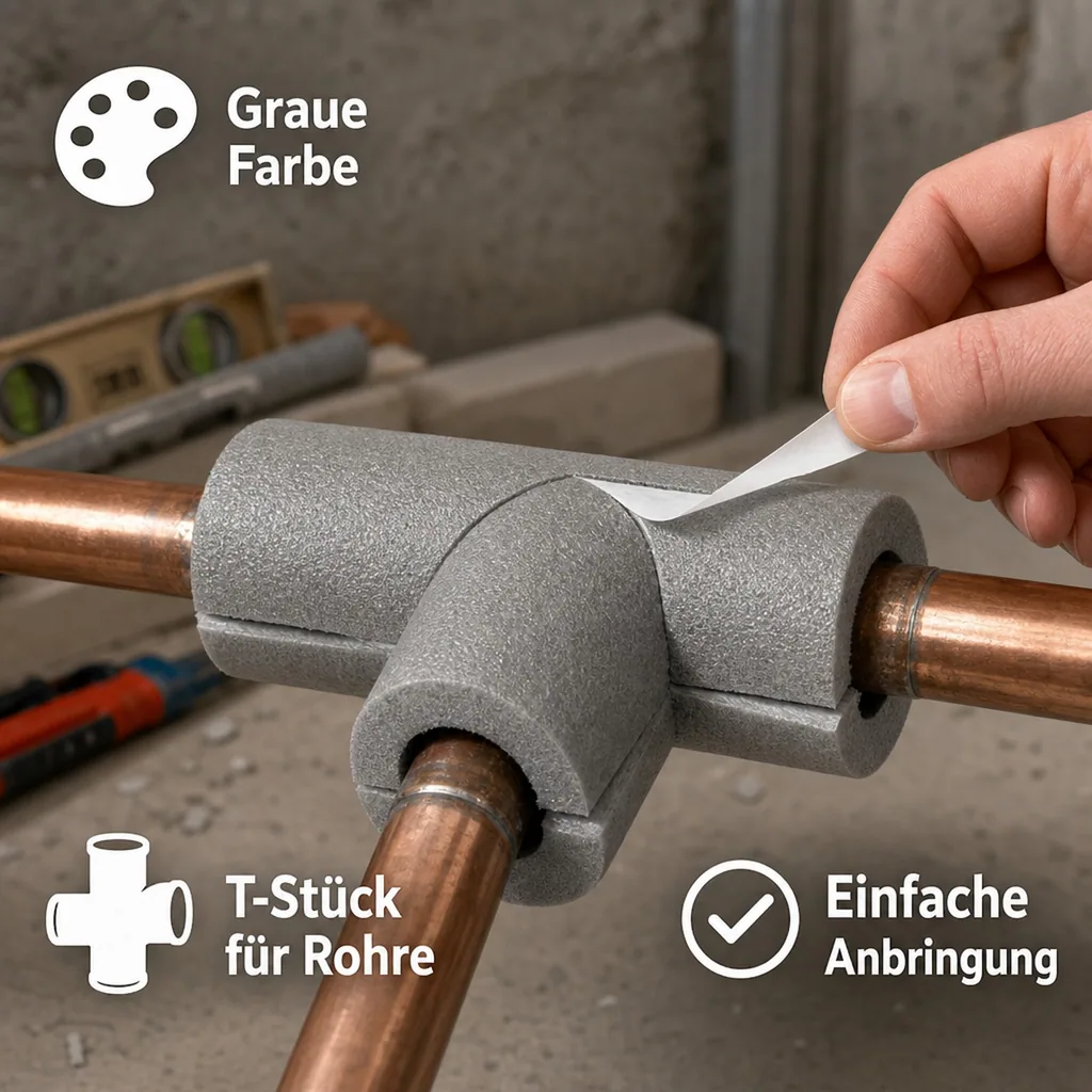 T-Piece, self-adhesive Ø 28 mm x 13 mm Insulation