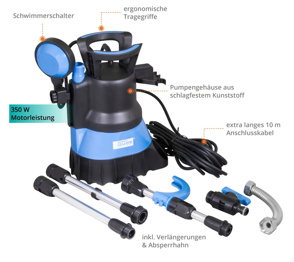 Regenfass-Tauchpumpe GFP 5201