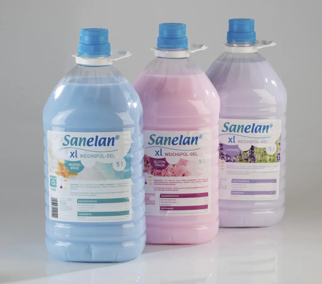 Weichspülgel Blütentraum, 5 l inklusive Dosierbecher und Auslaufhahn