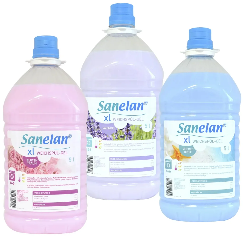 Weichspülgel Blütentraum, 5 l inklusive Dosierbecher und Auslaufhahn