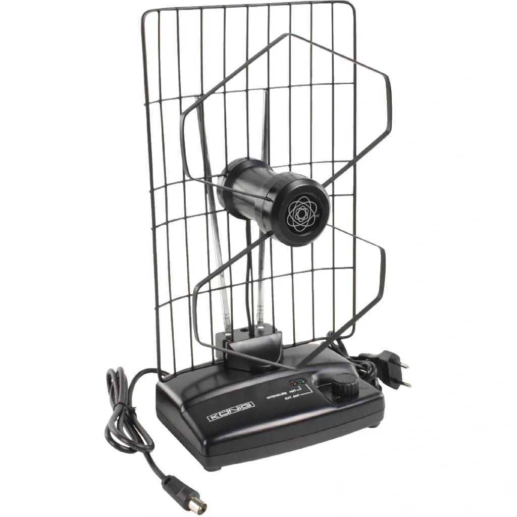 Verstärkt Innen DVB-T/T2 - DAB+ Zimmerantenne mit Verstärker 27 dB FM / VHF / UHF