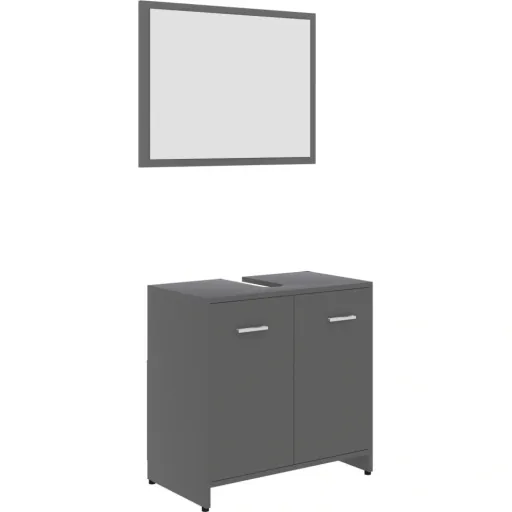 Badezimmerschrank grau