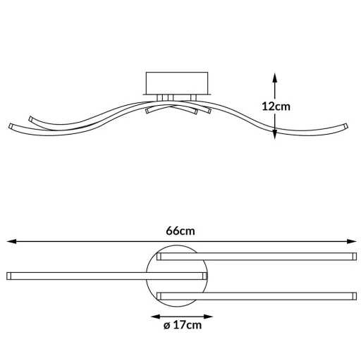 LED-Deckenleuchte Tripple 3-flammig