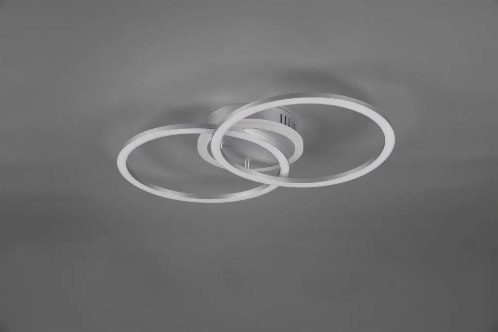 LED-Deckenleuchte VENIDA, 25 W, 3000K, 2600 lm, Switch-Dimmer, titanfarbig, Acryl weiß