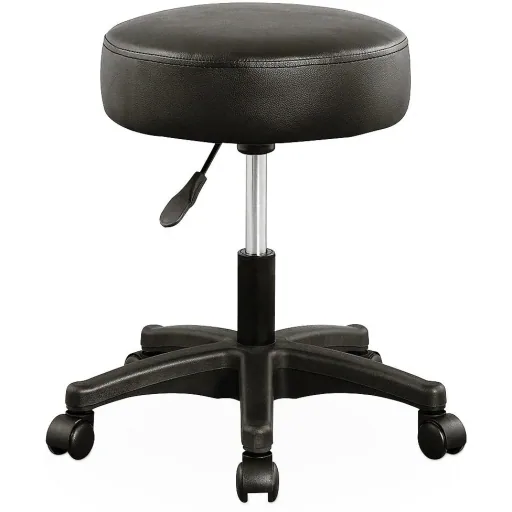Tabouret / Bürohocker - drehbar und verstellbar - Schwarz