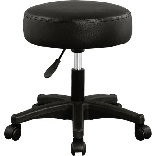 Tabouret / Bürohocker - drehbar und verstellbar - Schwarz