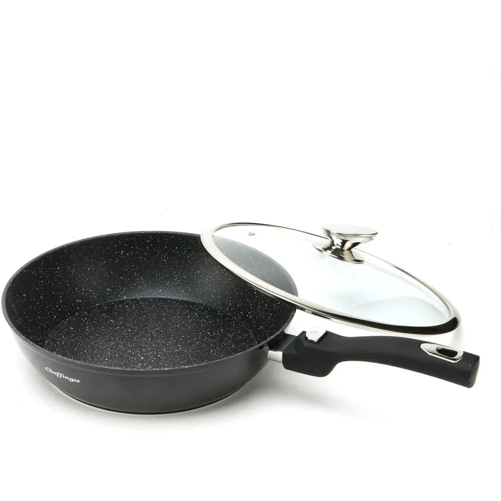 Wokpfanne - mit Deckel - 30cm - Schwarz