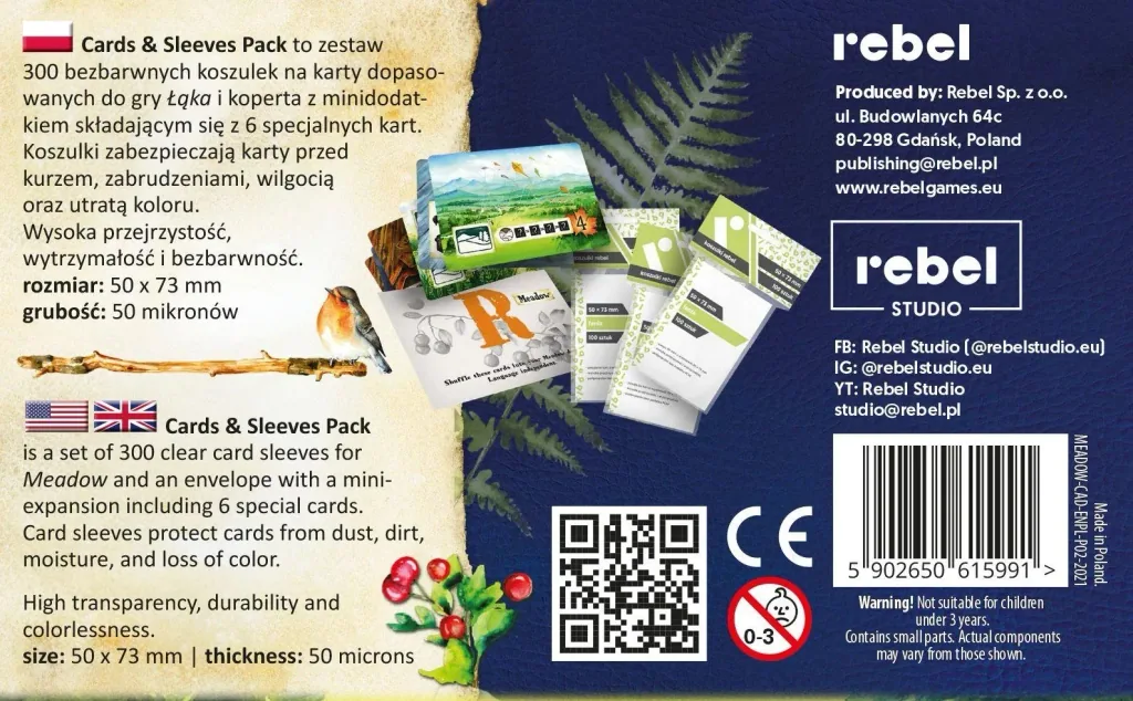 Gesellschaftsspiel Meadow - Cards & Sleeves Pack ( Erweiterung )