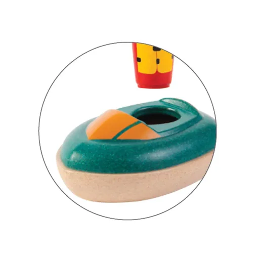 Plan Toys Badewannen Speed Boot Holz grün