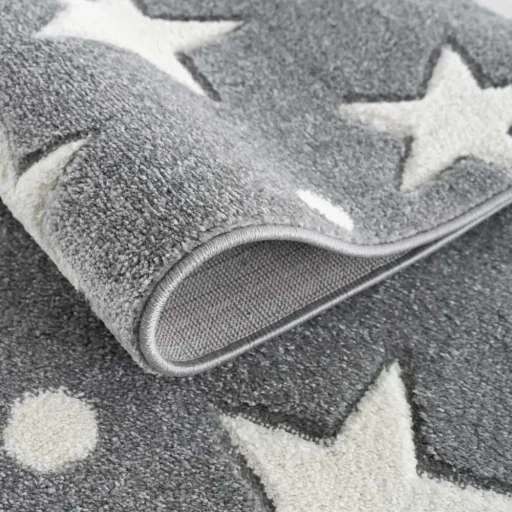 Livone Teppich Estrella Stern & Konfetti grau, Teppichgrösse: 120 x 180 cm