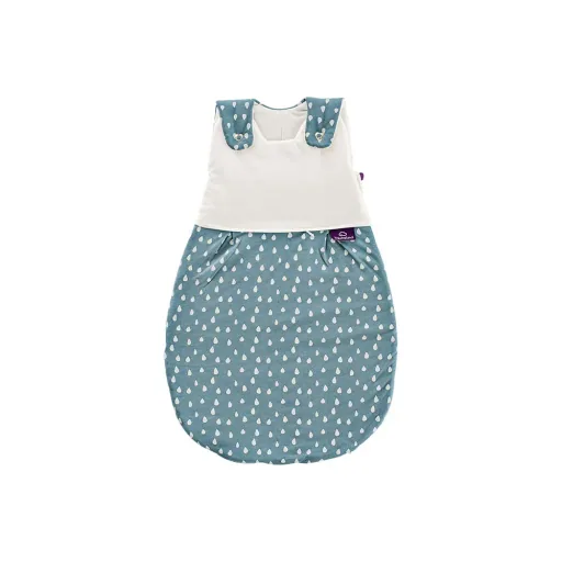 Träumeland Liebmich Baby Schlafsack, Schlummersack, Innenschlafsack 3tlg. Set - Tropfen Ozeanblau, Grösse: 80/86