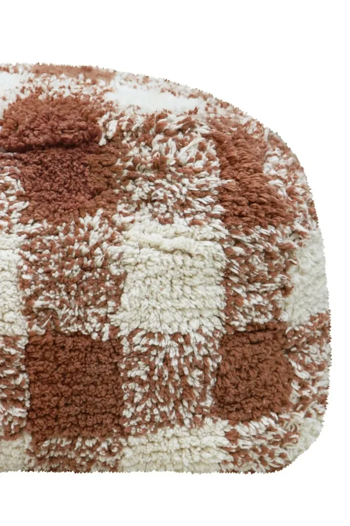 Lorena Canals Pouf, Sitzpouf - Vichy, Farbe: Toffee