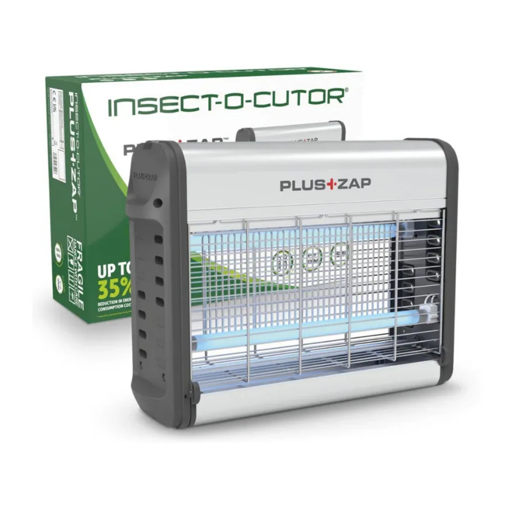 LED-UV-Insektenvernichter für den Innenbereich mit 3000V-Hochspannungsgitter, elektrischer Fliegenvernichter mit herausnehmbarer Schale, leiser Betrieb und mehrere Montagemöglichkeiten für Räume bis 40 m²