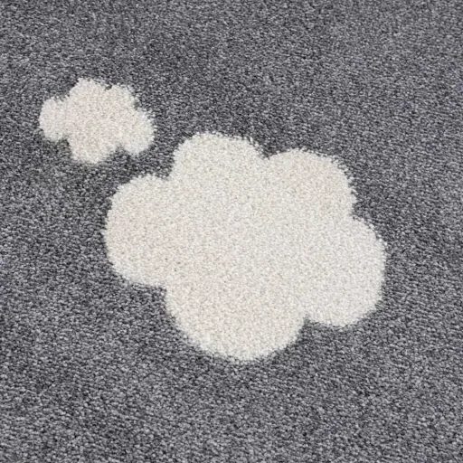 Livone Teppich rund Wolken grau