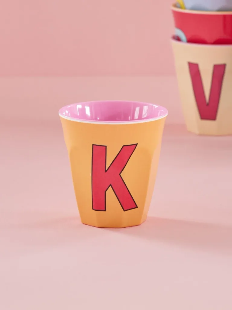 RICE Becher - K, 250 ml, Melamine, Farbe: Aprikose