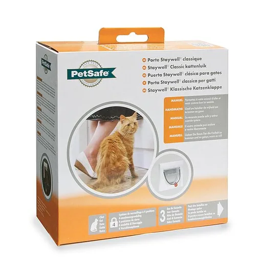 PetSafe Staywell® Klassische- Manuelle Katzenklappe, weiß