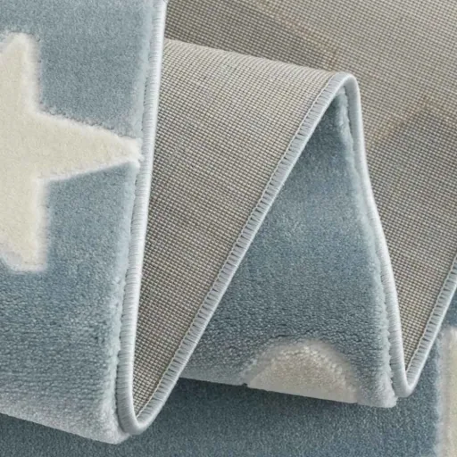 Livone Teppich Estrella Stern & Konfetti blau, Teppichgrösse: 160 x 230 cm