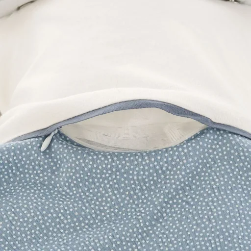 Träumeland Liebmich Baby Schlafsack, Schlummersack, Innenschlafsack 3tlg. Set - Punkte Blau, Grösse: 80/86