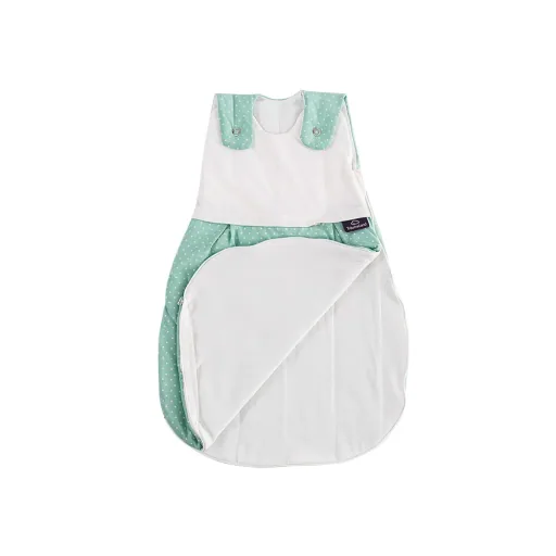 Träumeland Liebmich Schlafsack Baby, Schlummersack, Innenschlafsack Set - Pünktchen Mint, Grösse: 80/86