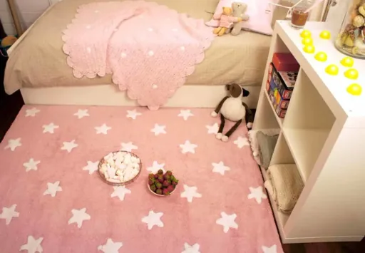 Lorena Canals Teppich Sterne pink