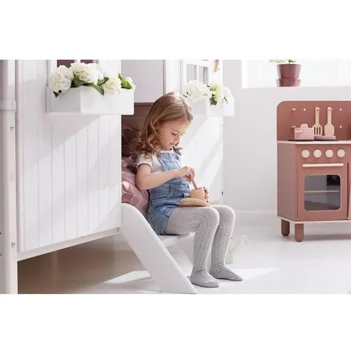 Flexa Einzelbett Haus weiss braun
