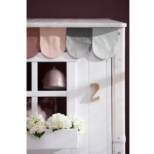 Flexa Einzelbett Haus weiss braun