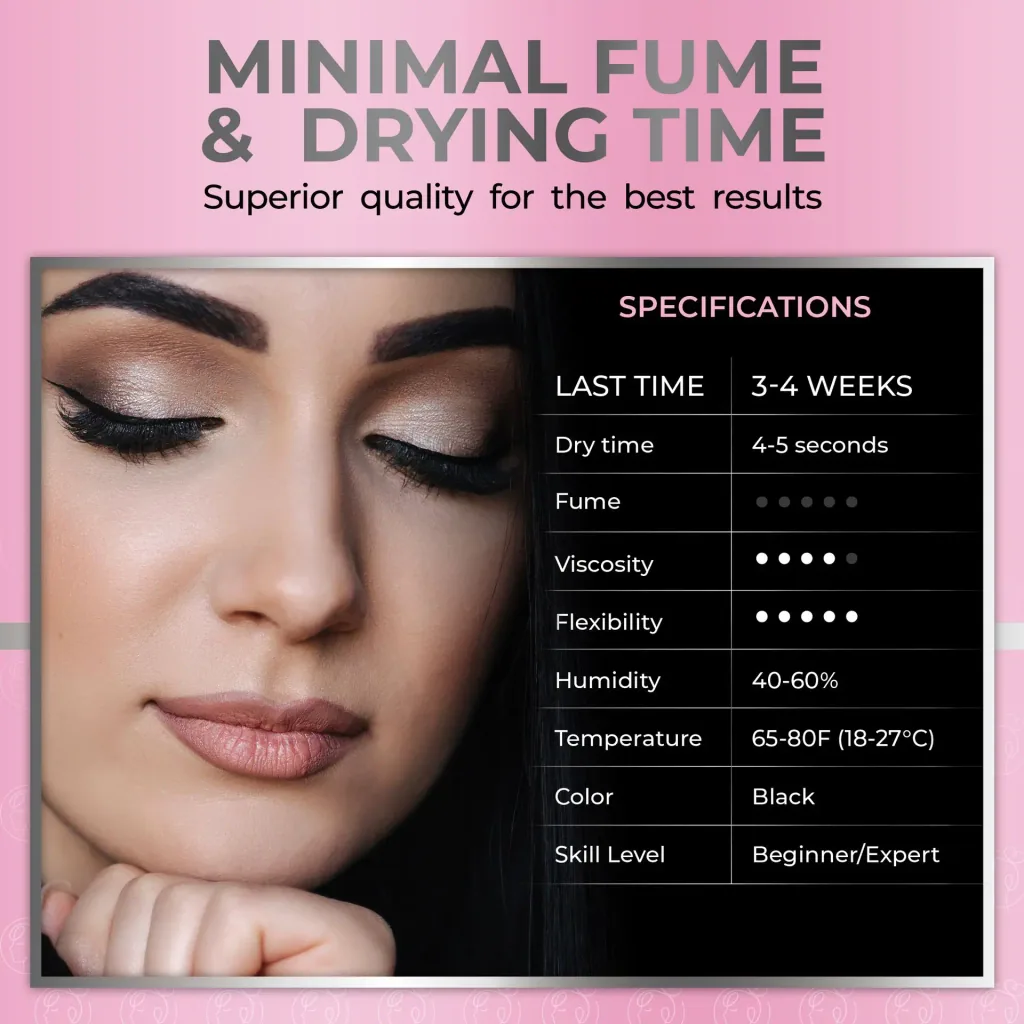 Ultra sensibles Wimpernkleber Liore Lash – Starker Halt Wimpernkleber, 3–4 Wochen Haltbarkeit, Kleber für Wimpernverlängerungen