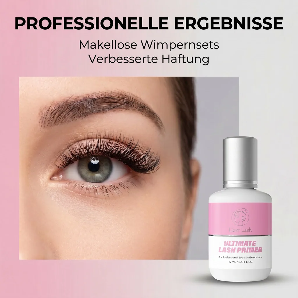 Wimpernverlängerungs-Primer – Liore Lash Profi-Wimpern-Vorbereitung, Bis zu 35 % längere Haltbarkeit, Entfernt Öle & Rückstände, Vorbehandlung für Wimpernverlängerungen, 15 ml