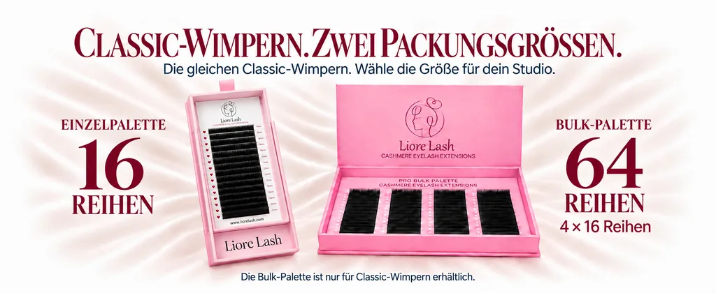 Liore Lash Wimpern für Verlängerungen, 16 Reihen, 0,05 mm, M-Curl, Längenmix 7-15 mm