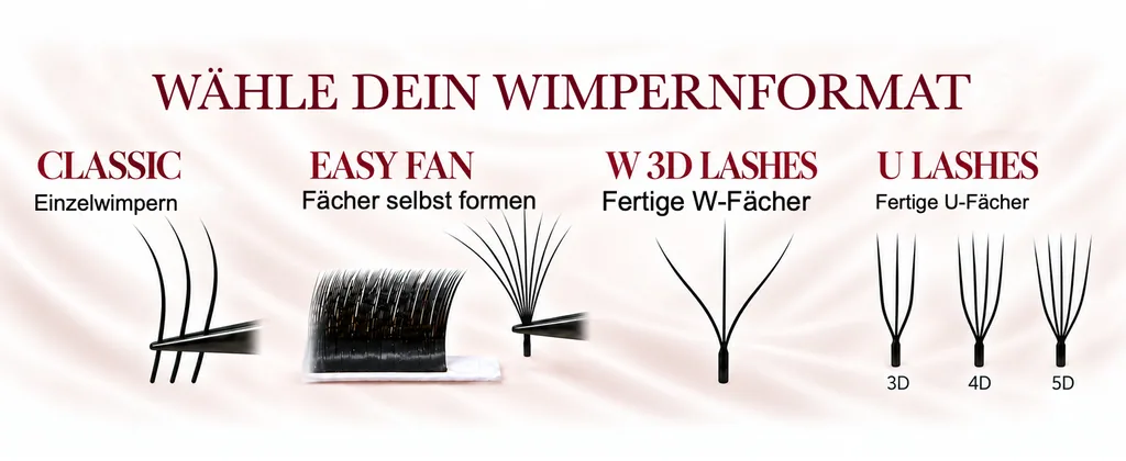 Liore Lash Wimpern für Verlängerungen, 16 Reihen, 0,05 mm, M-Curl, Längenmix 7-15 mm