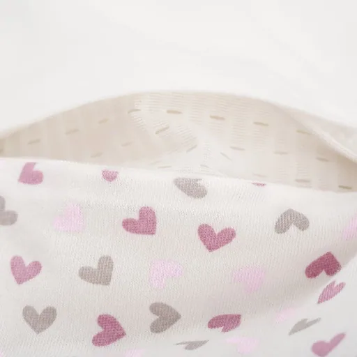 Träumeland Liebmich Baby Schlafsack, Schlummersack, Innenschlafsack Set - Herz Rosa 3tlg. Set, Grösse: 80/86