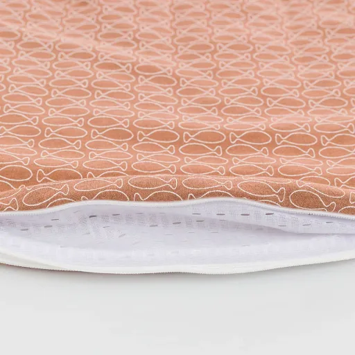 Träumeland Liebmich Baby Schlafsack, Schlummersack, Innenschlafsack - Fische Braun, Grösse: 62/68