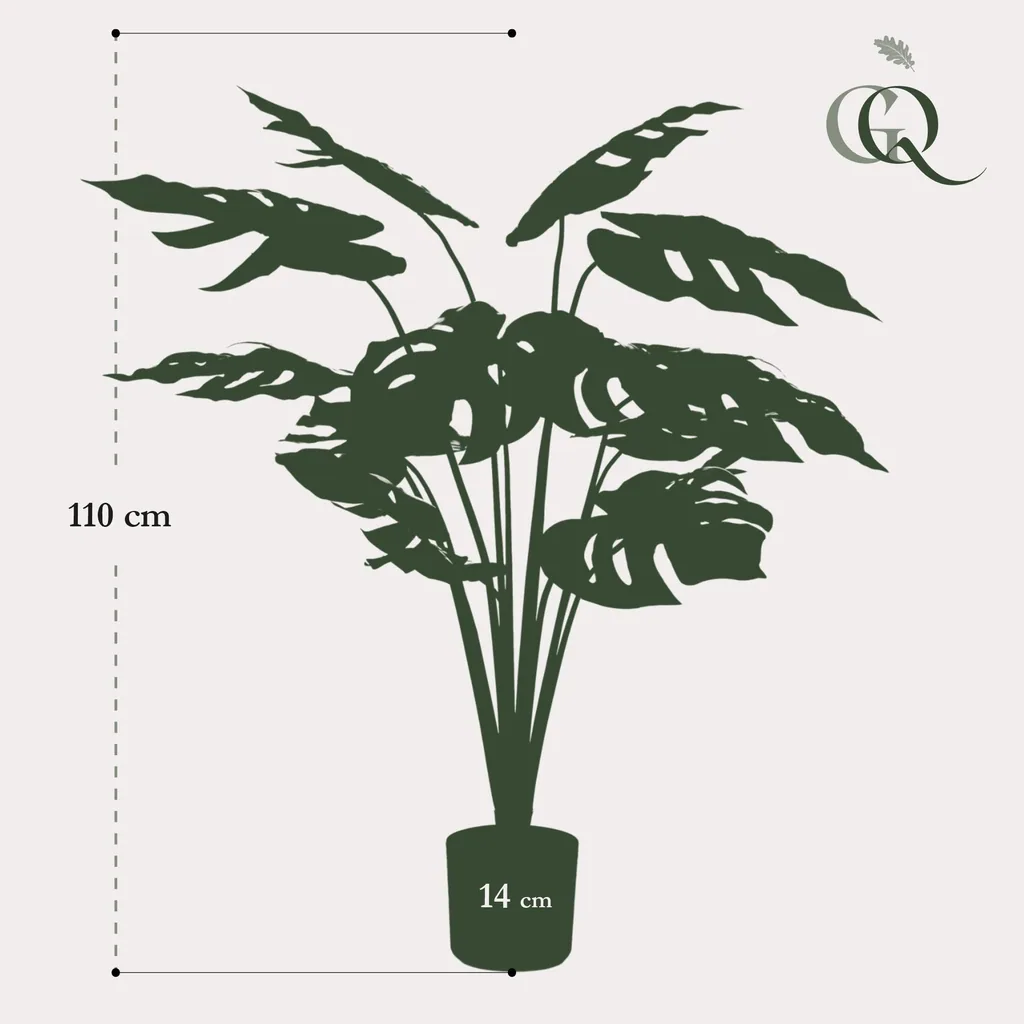 Kunstpflanze - Monstera Deliciosa - Löcherpflanze - 95 cm