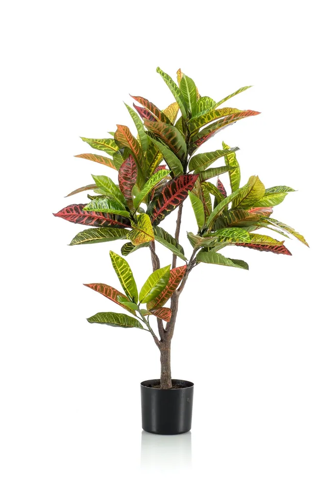 Kunstpflanze - Croton Codiaeum - Wunderstrauch - 95 cm