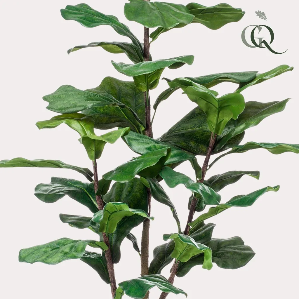 Kunstpflanze - Ficus Lyrata - Tabakspflanze - 120 cm