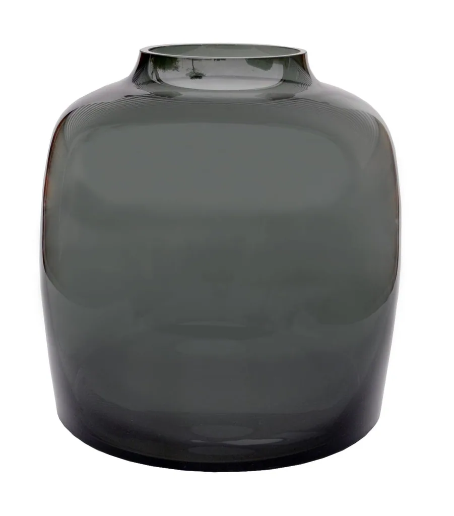 Vase Glas - M - H25 W25 - Bartica - Grau