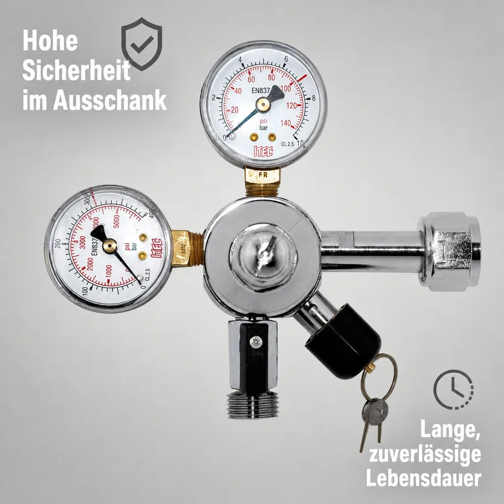 Druckminderer, Druckregler, Druckreduzierventil - CO2 für AFG 7bar, 1-leitig, Gewinde: Gewinde 1/2