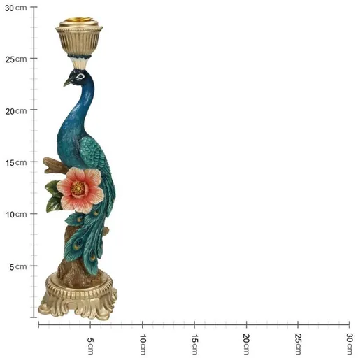 Kerzenhalter - Pfau Multi - Höhe ca. 29 cm