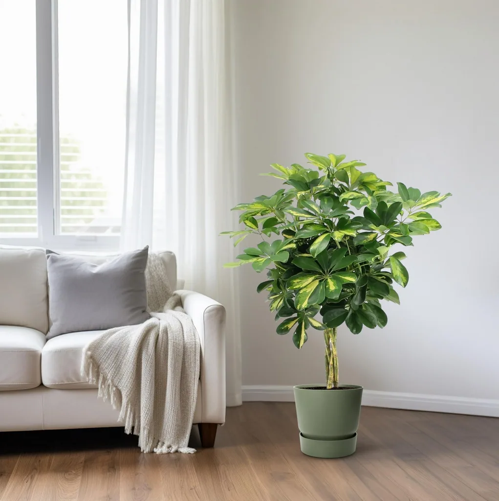 Strahlenaralie 'Gold Capella' (Schefflera arboricola) – pflegeleichte Zimmerpflanze, Topf-Ø 19 cm, Höhe ca. 75 cm
