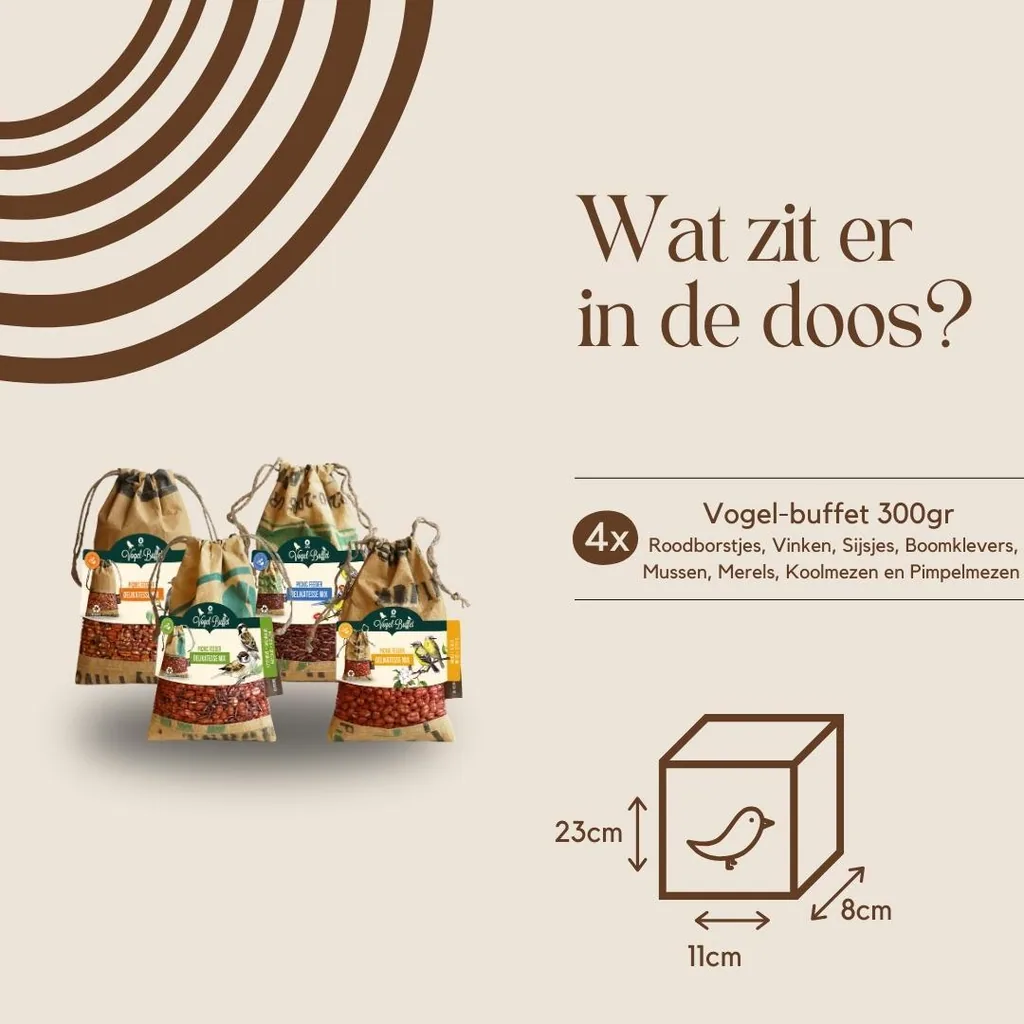 Vogelbuffet | Vogelfutter Picknickmischung 4er Set | 4x 300gr