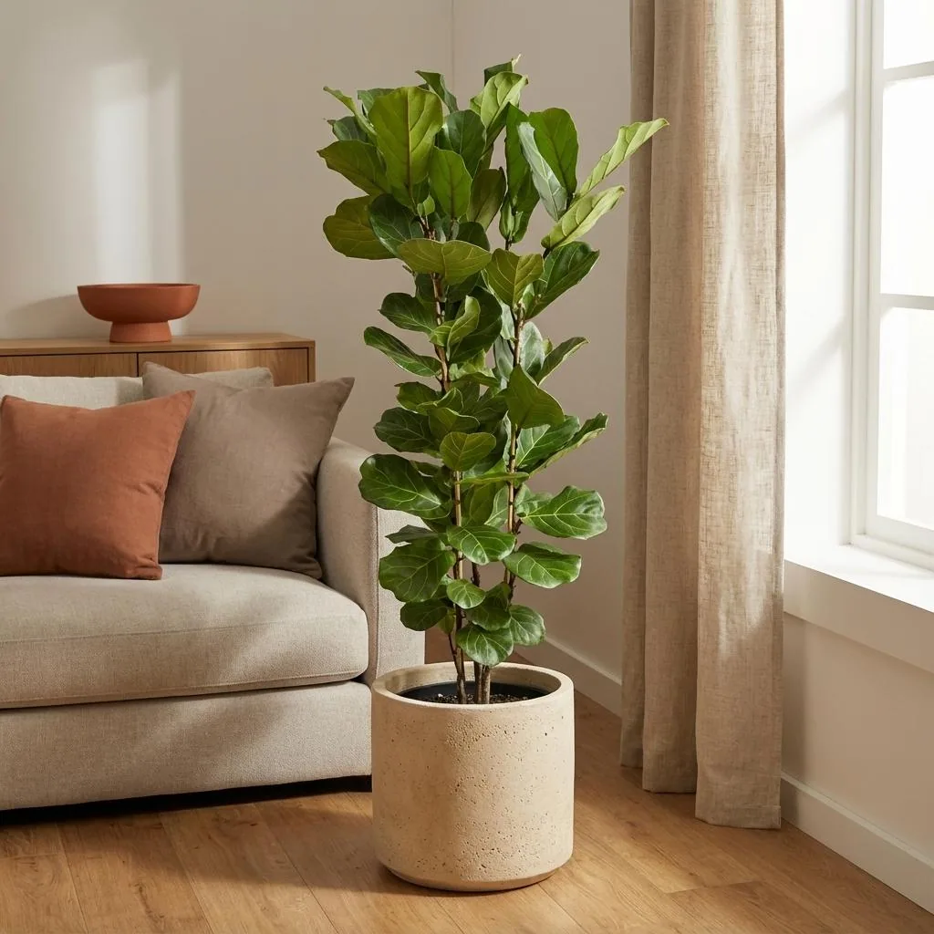 Geigenfeige (Ficus lyrata) – immergrüne Kübelpflanze, Topf-Ø 27 cm, Höhe ca. 150 cm