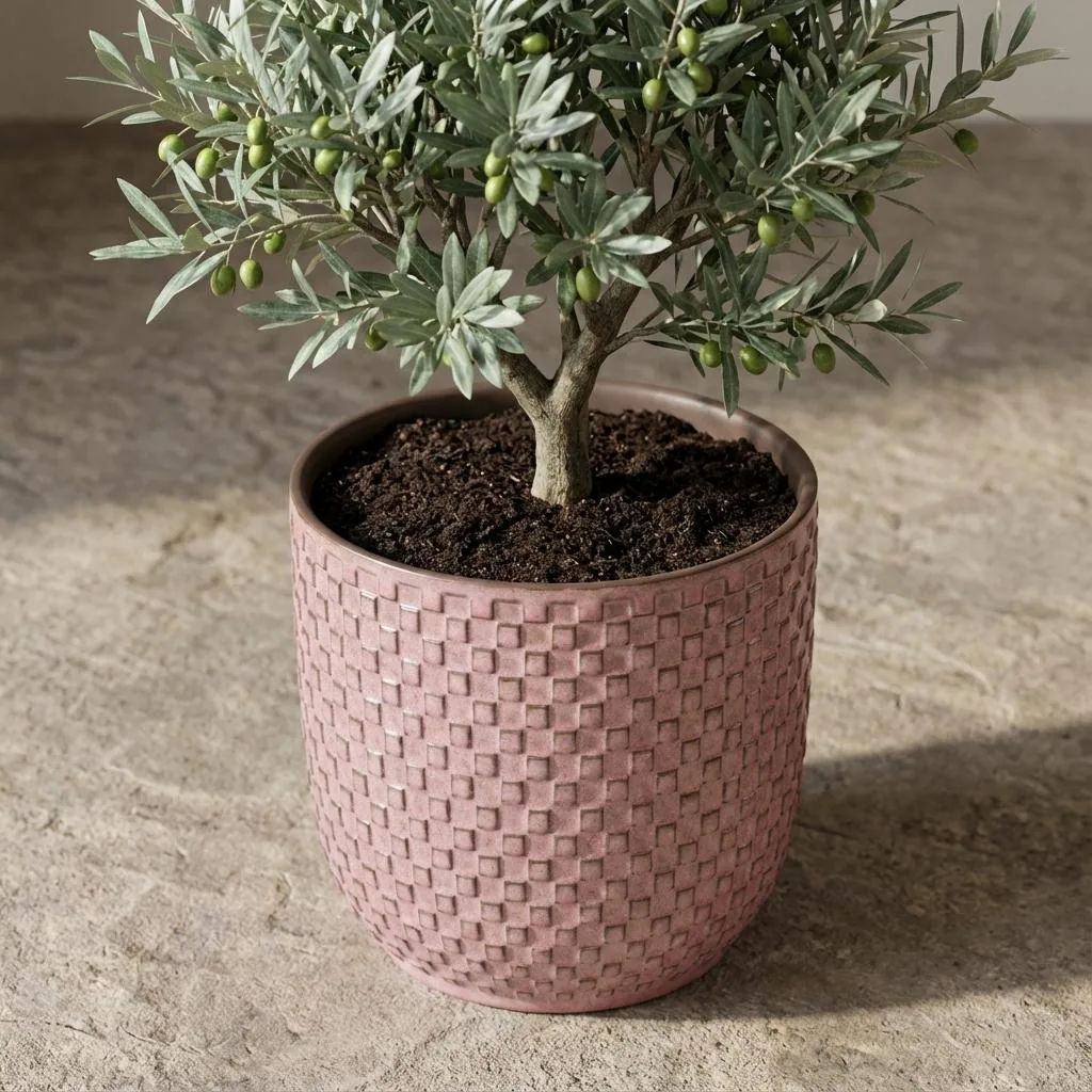 Topf relief rosa D13,5