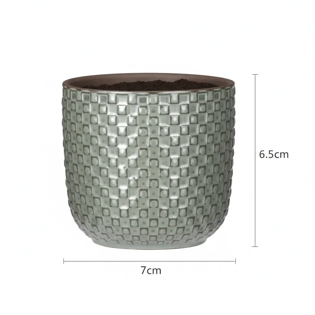 Mini Topf Relief Grün D7