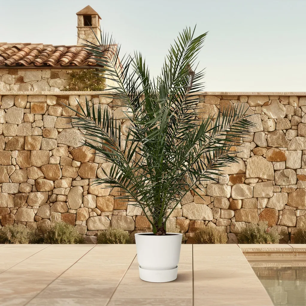 Kanarische Dattelpalme (Phoenix canariensis) – pflegeleichte Zimmerpflanze, Topf-Ø 27 cm, Höhe ca. 170 cm