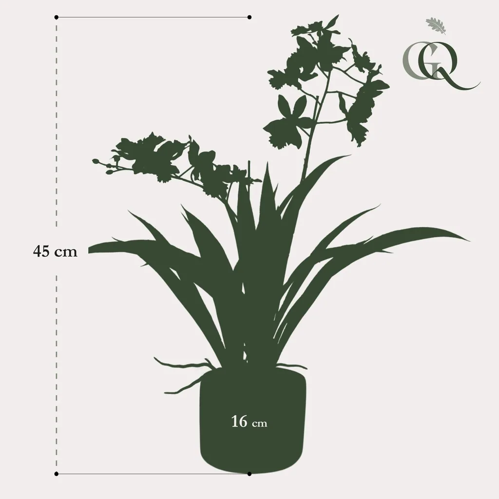 Kunstpflanze - Orchidee - Weiß - 45cm