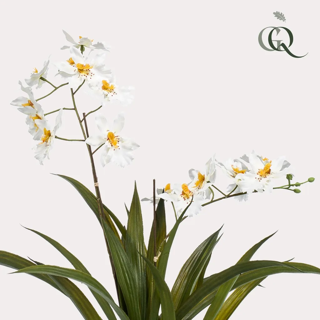 Kunstpflanze - Orchidee - Weiß - 45cm