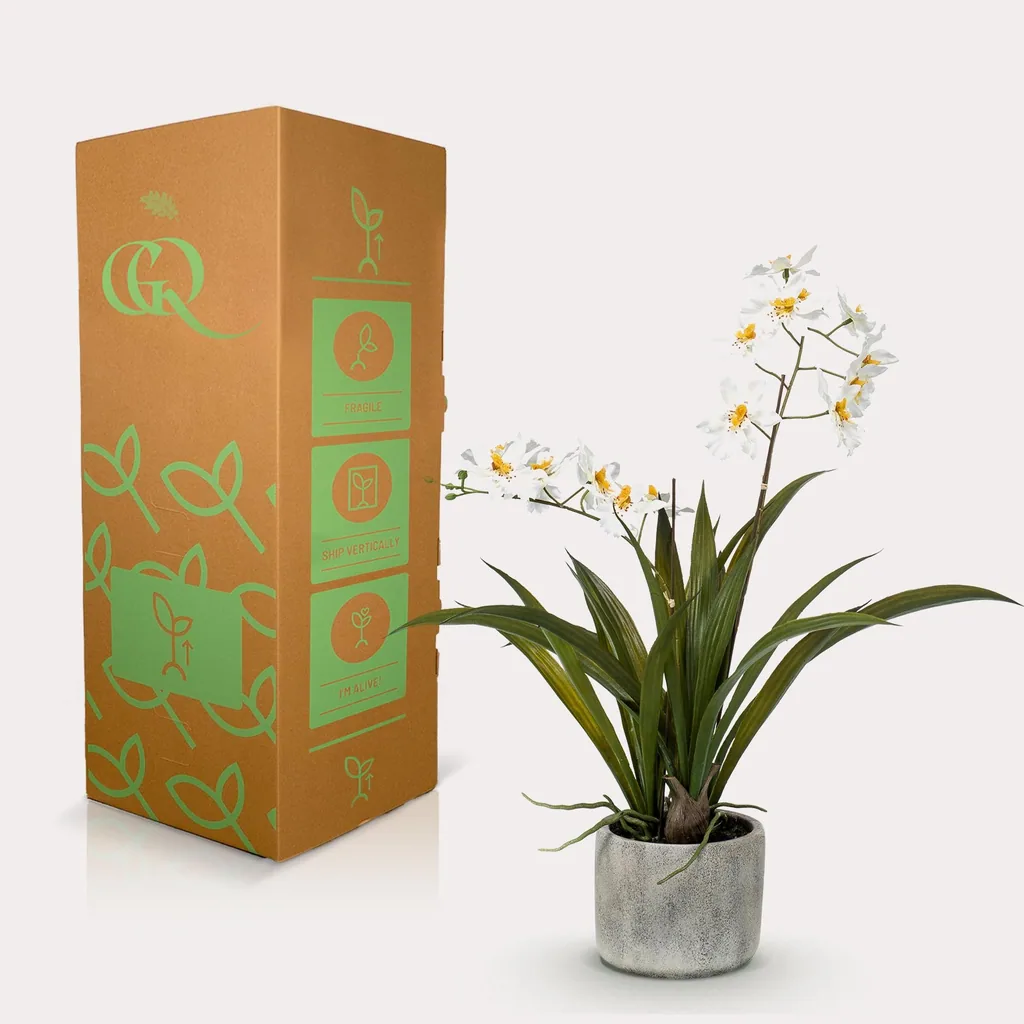 Kunstpflanze - Orchidee - Weiß - 45cm